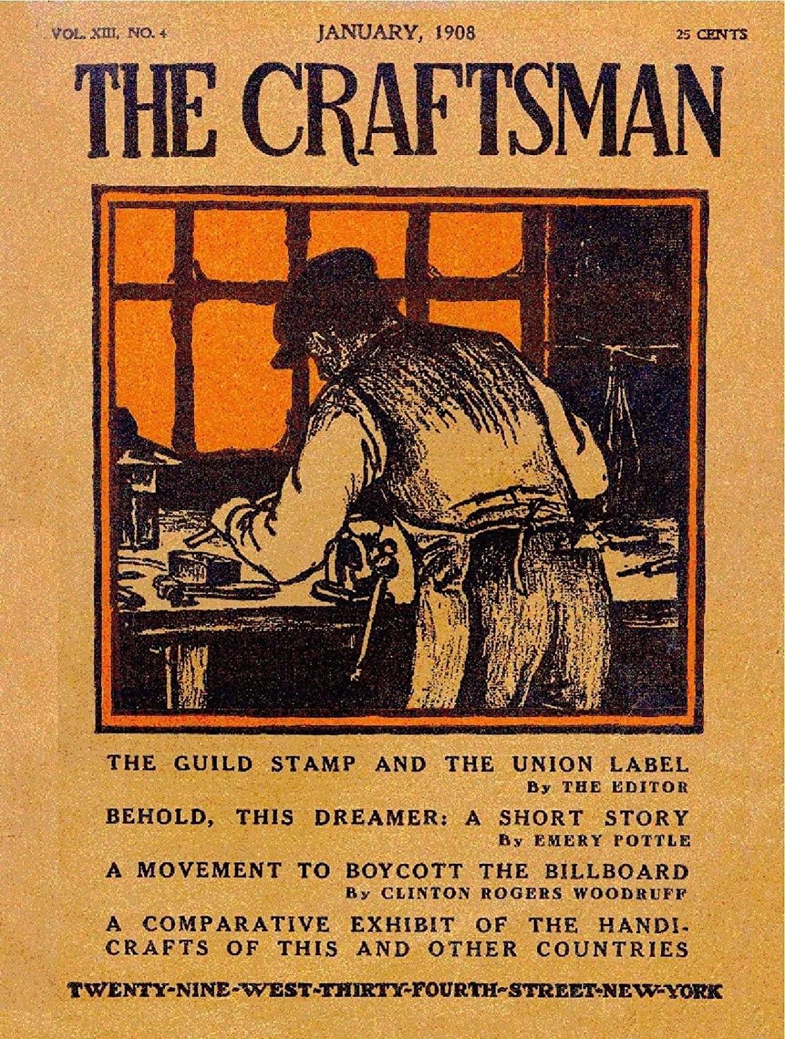 Cover for catalogue of craftsman furniture by Gustav Stickley